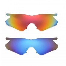New Walleva Polarized Fire Red + Ice Blue Replacement Lenses For Oakley M Frame Heater Sunglasses